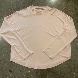 Madewell Boxy Blush Mock Neck Shirt